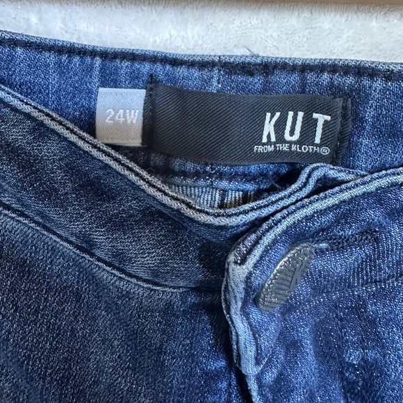 Kut From The Cloth Women's Jeans 24W Blue High Rise Kelsey Ankle Flare - Picture 5 of 11